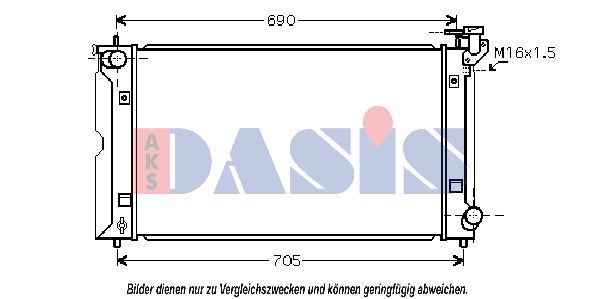 AKS DASIS radiatorius, variklio aušinimas 210141N